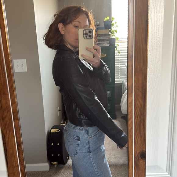 Black Lamb Skin Leather Jacket size XS - Picture 5 of 10